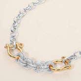 Knot Your Average Necklace - Chunky Metal Carabiner Link Necklace