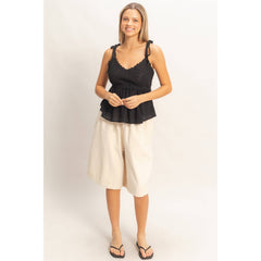 Elastic Waistband Shorts
