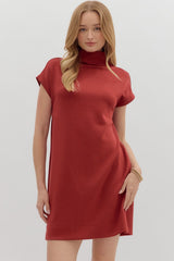 Everyday Elevated Mock Neck Mini Dress