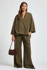 Boundless Ribbed Wrap Top & Pant Set