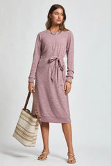 Hacci Knit Side Tie Tunic Dress