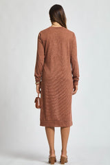 Hacci Knit Side Tie Tunic Dress