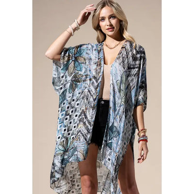 Denim Multi Kimono