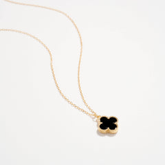 Clover Charm Pendant Necklace with Gold Chain