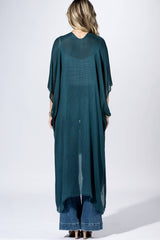 Deep Teal Flow Kimono