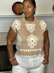 Damask Knit Muscle Tee