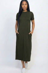 Side Pocket Tee Dress