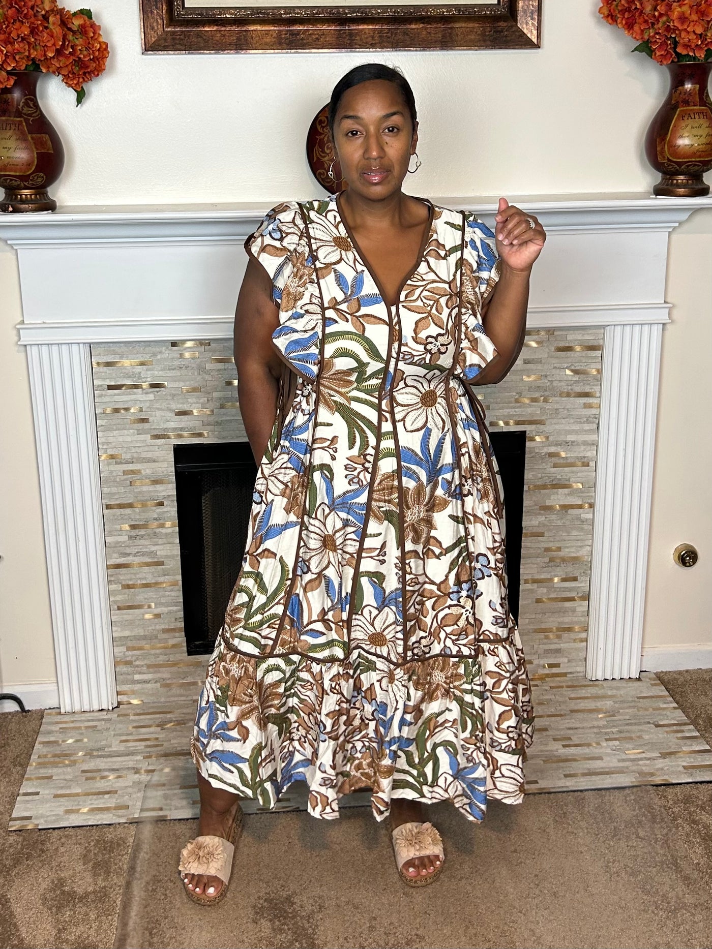 Botanical Bloom Midi Dress