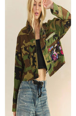 Camo  Contrast Jacket