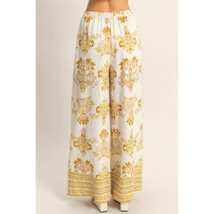 Wide-Leg Printed Palazzo Pants