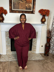 Boundless Ribbed Wrap Top & Pant Set