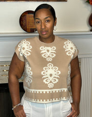 Damask Knit Muscle Tee