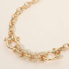 Knot Your Average Necklace - Chunky Metal Carabiner Link Necklace
