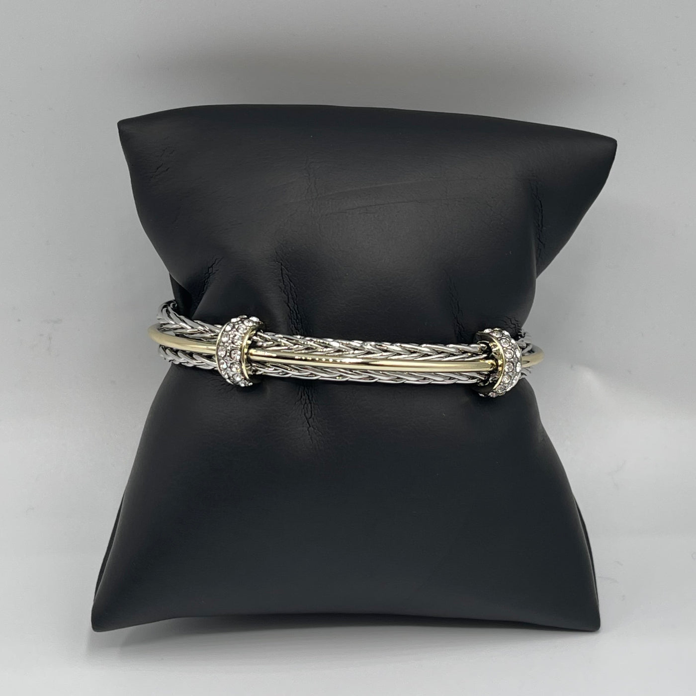 Two tone braided bangle