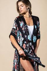 Midnight Vine Viscose Kimono