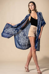 Indigo Mandala Viscose Kimono