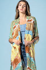 Safari Sunrise Viscose Kimono