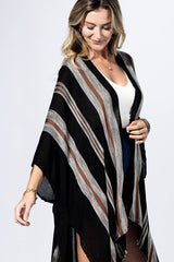 Graphite Stripe Kimono