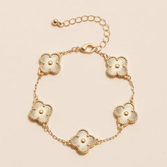 Clover Bracelet with Gold Accents