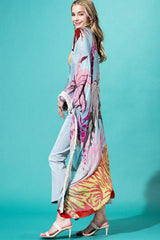 Pink Horizon Mist Duster Kimono