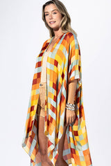 Multi Mosaic Check Kimono