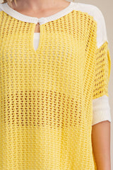 Crochet Knit Keyhole Sweater