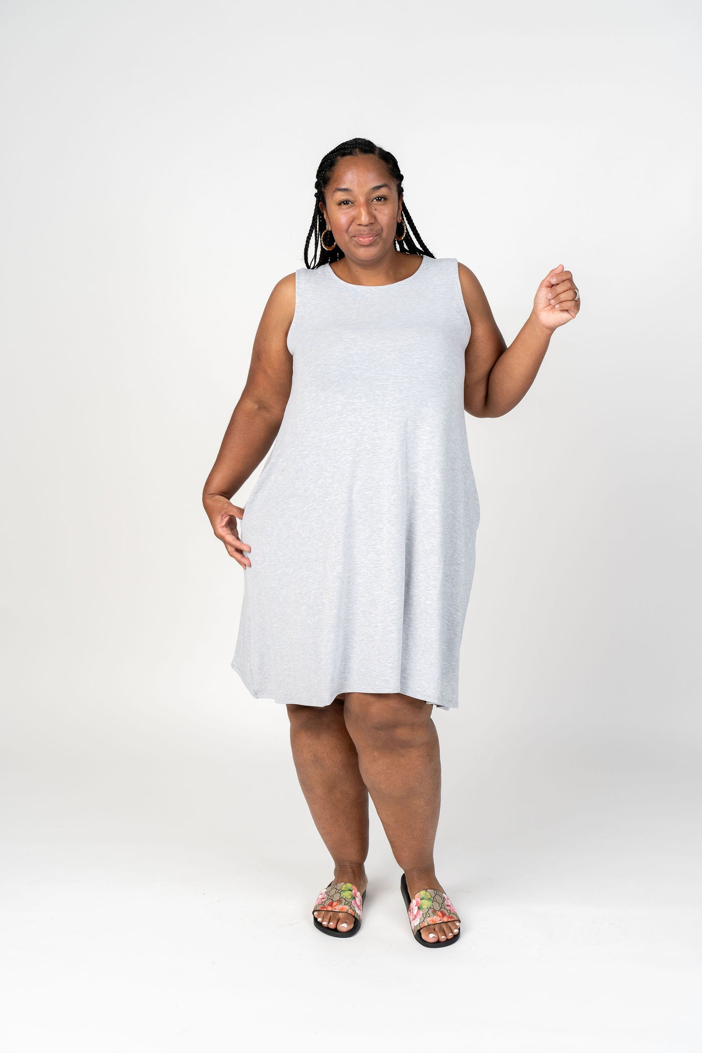 Swing Dress Heather Grey