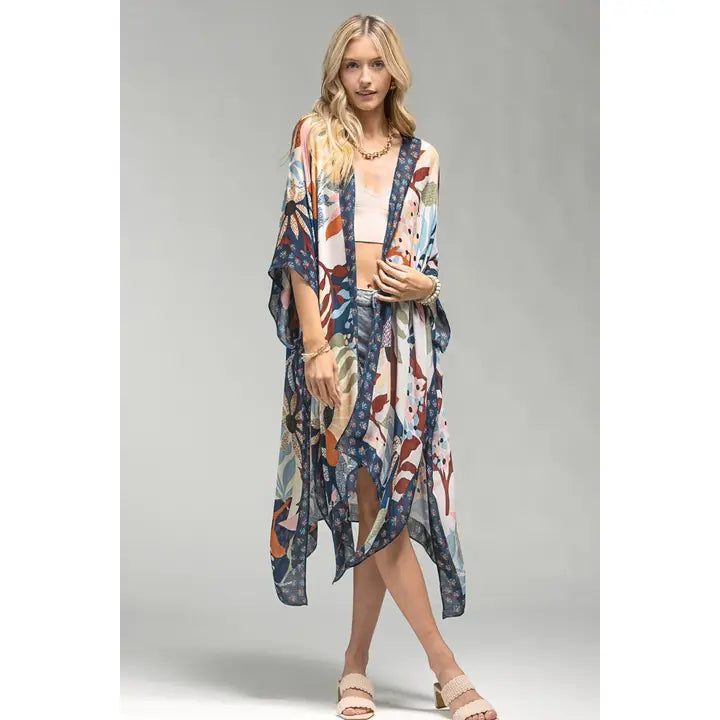 Botanical Floral Kimono