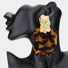 Marbled Statement Drop Earrings