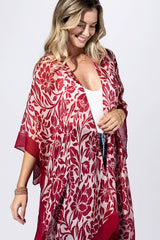 Punch Paisley Border Kimono