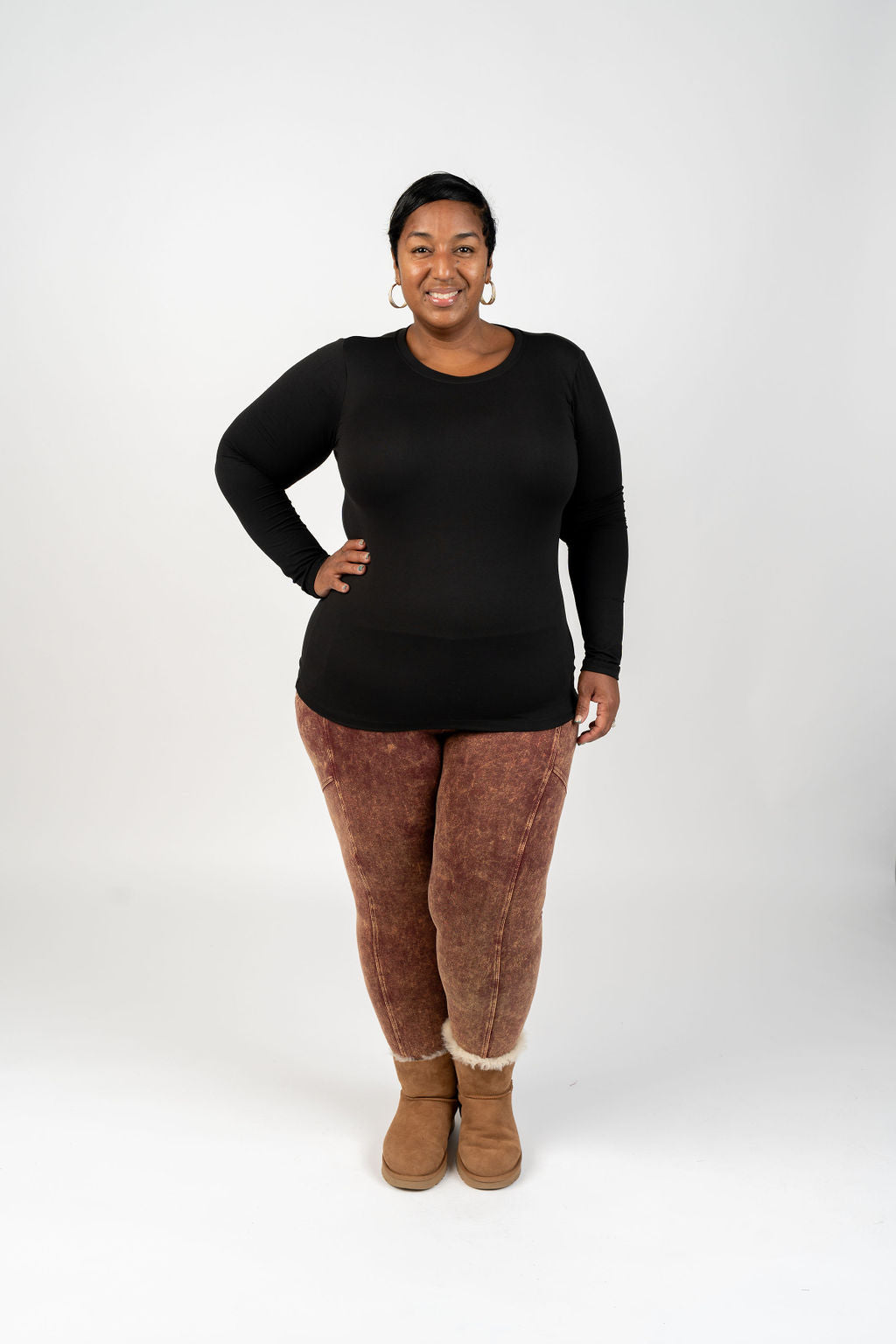 Mineral Wash Leggings Curvy