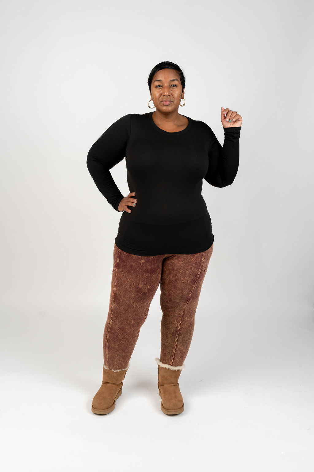 Mineral Wash Leggings Curvy