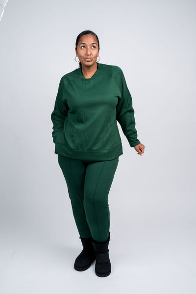 Scuba Pullover Side Slit Jogger Set