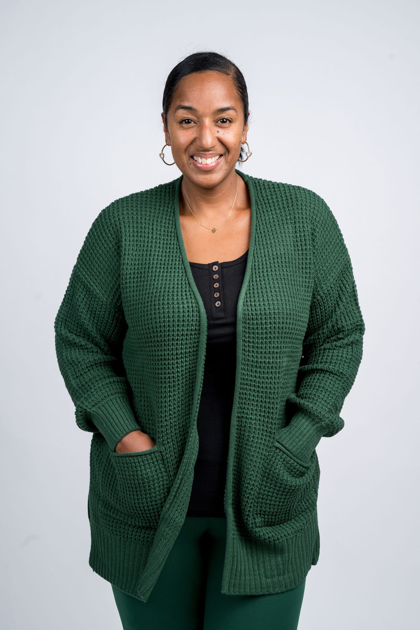Waffle Cardigan Set