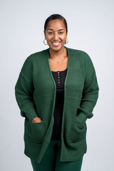 Waffle Cardigan Set