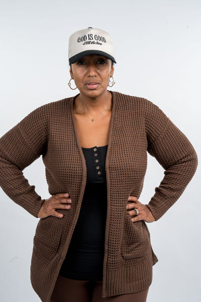 Waffle Cardigan Set