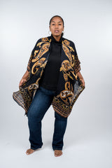 Brown Yellow Multi Kimono