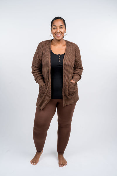 Waffle Cardigan Set