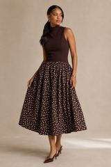 The Social Hour Polka Dot Midi Dress