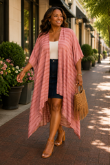Flamingo Linear Horizon Kimono (C1A148-1)