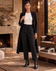 City Chic Paperbag Waist Twill Pants