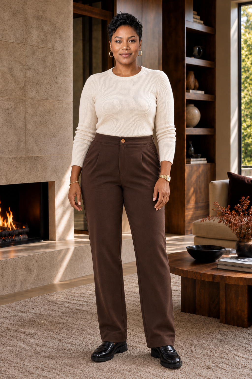 Polished Move High-Rise Twill Pants