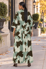Camo Command Open Front Long Cardigan
