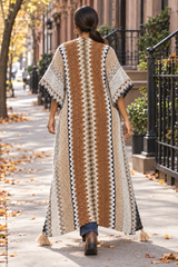 Chevron Boho Knit Kimono