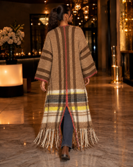 Kasia Printed Tassel Maxi Cardigan
