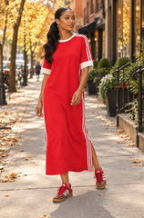 Off Duty Sport Stripe Maxi Dress