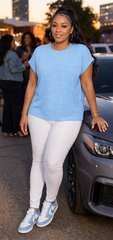 Everyday Ease Slub Cuffed Sleeve Tee (CST-3539)