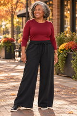 Weekend Ease Wide Leg Sweatpants (OP-4327)