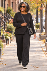 Soft Life Hacci Wide Leg Pants Set