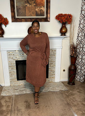 Hacci Knit Side Tie Tunic Dress